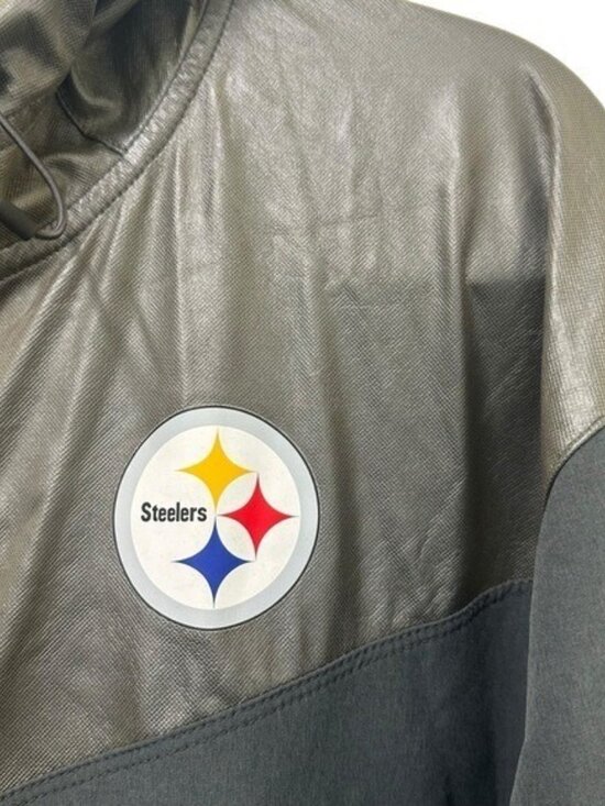 Nike Steelers On Field Jacket XL Full Zip Hooded NFL Black 597674-032 FLAW sssss - Picture 4 of 11